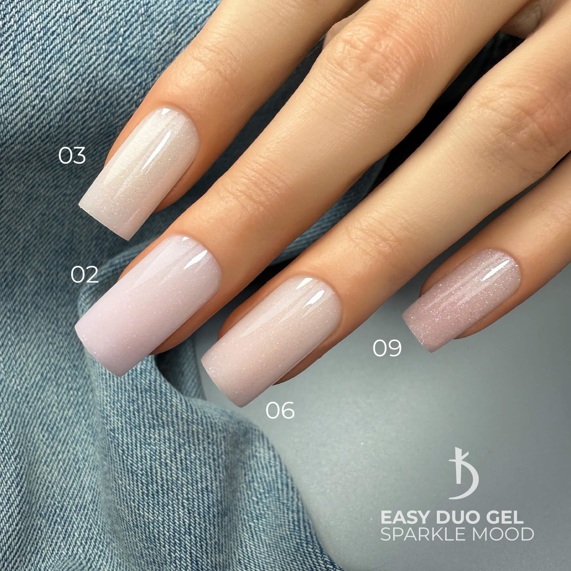 Профессиональная акрилово-гелевая система Easy Duo Gel Sparkle mood №06, 30 г