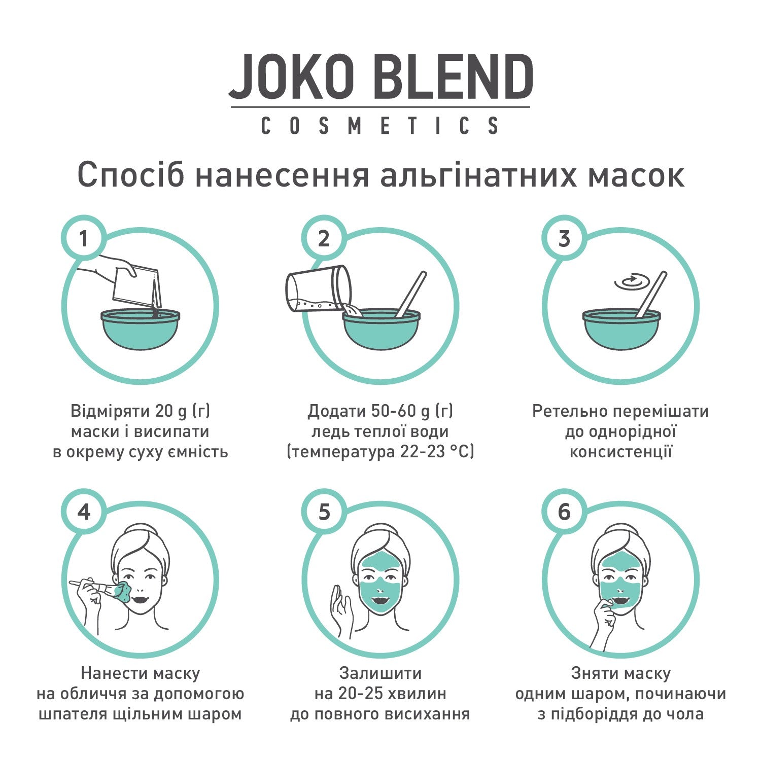 Альгинатная маска Детокс с морскими водорослями Joko Blend 20 г