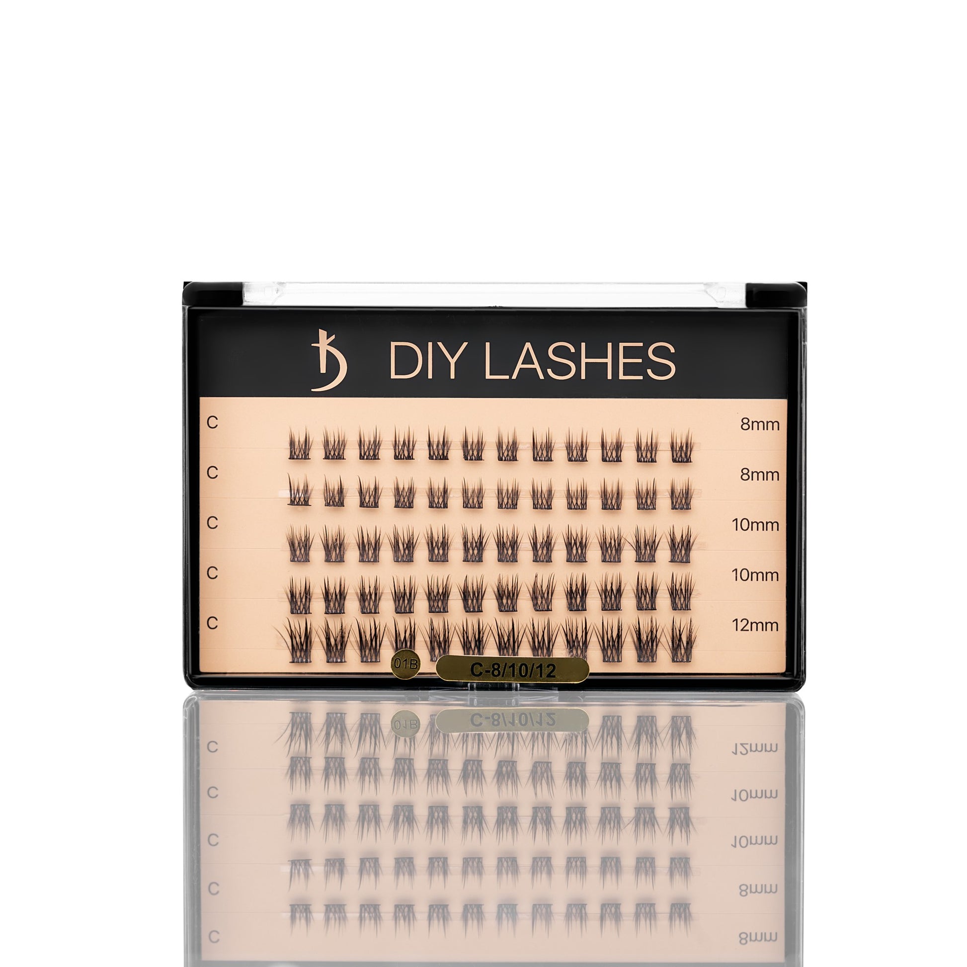 Накладные ресницы DIY LASHES 01B C 0,07 (8 mm - 2,