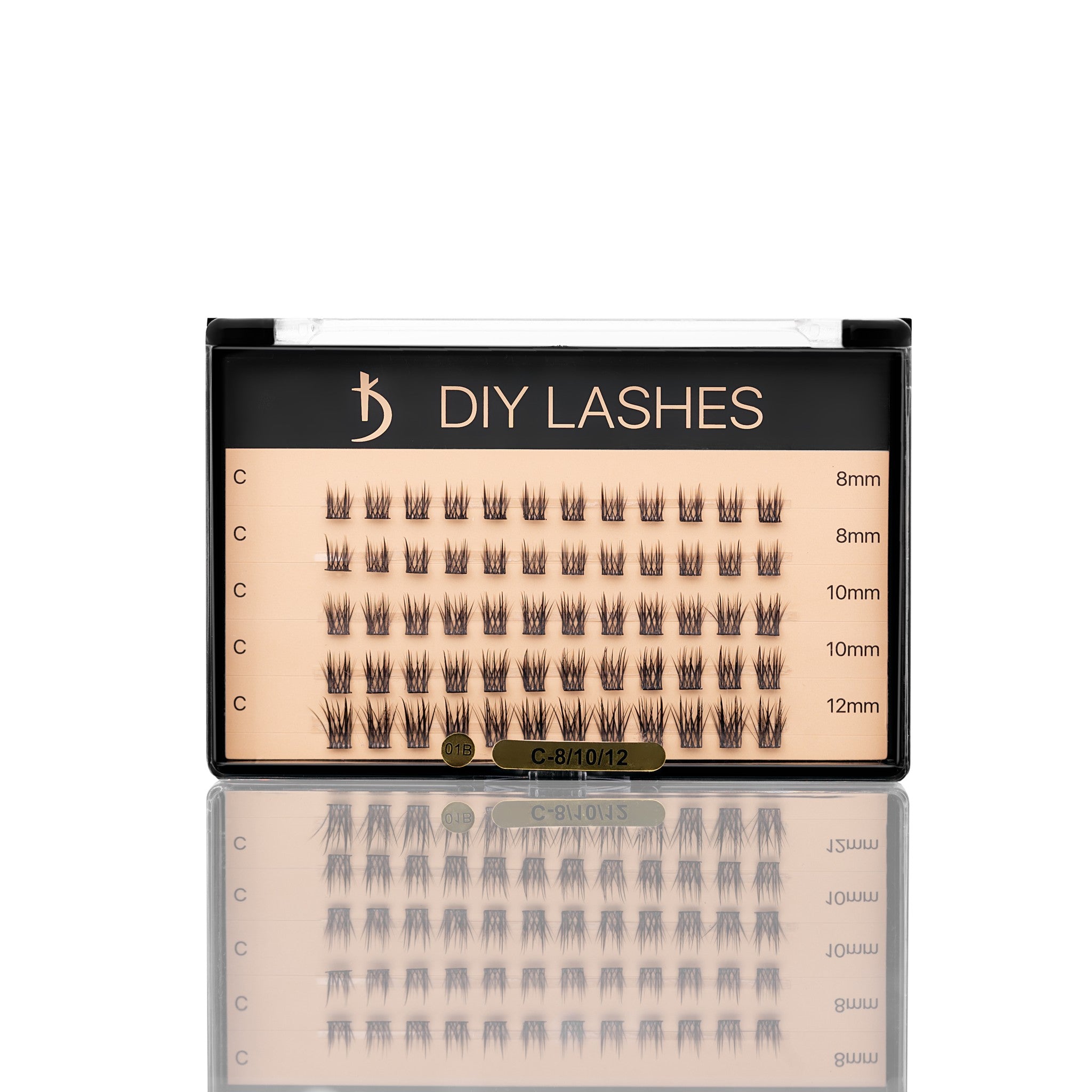 Накладные ресницы DIY LASHES 01B C 0,07 (8 mm - 2,