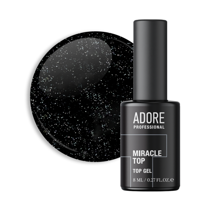 Топ с блестками MIRACLE TOP 8ml  №04 - silver shimmer