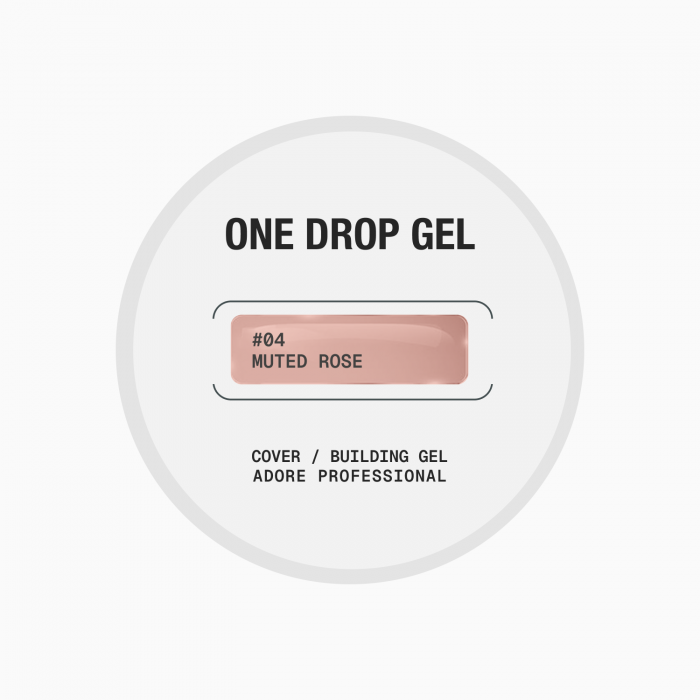 Густой гель для наращивания ногтей one Drop Gel 30g  №04 muted rose