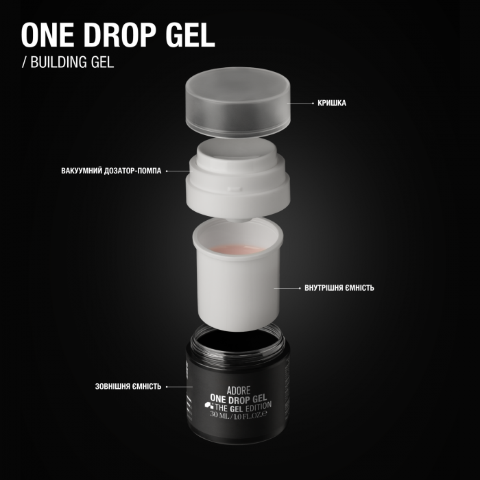 Густой гель для наращивания one Drop Gel 30 г